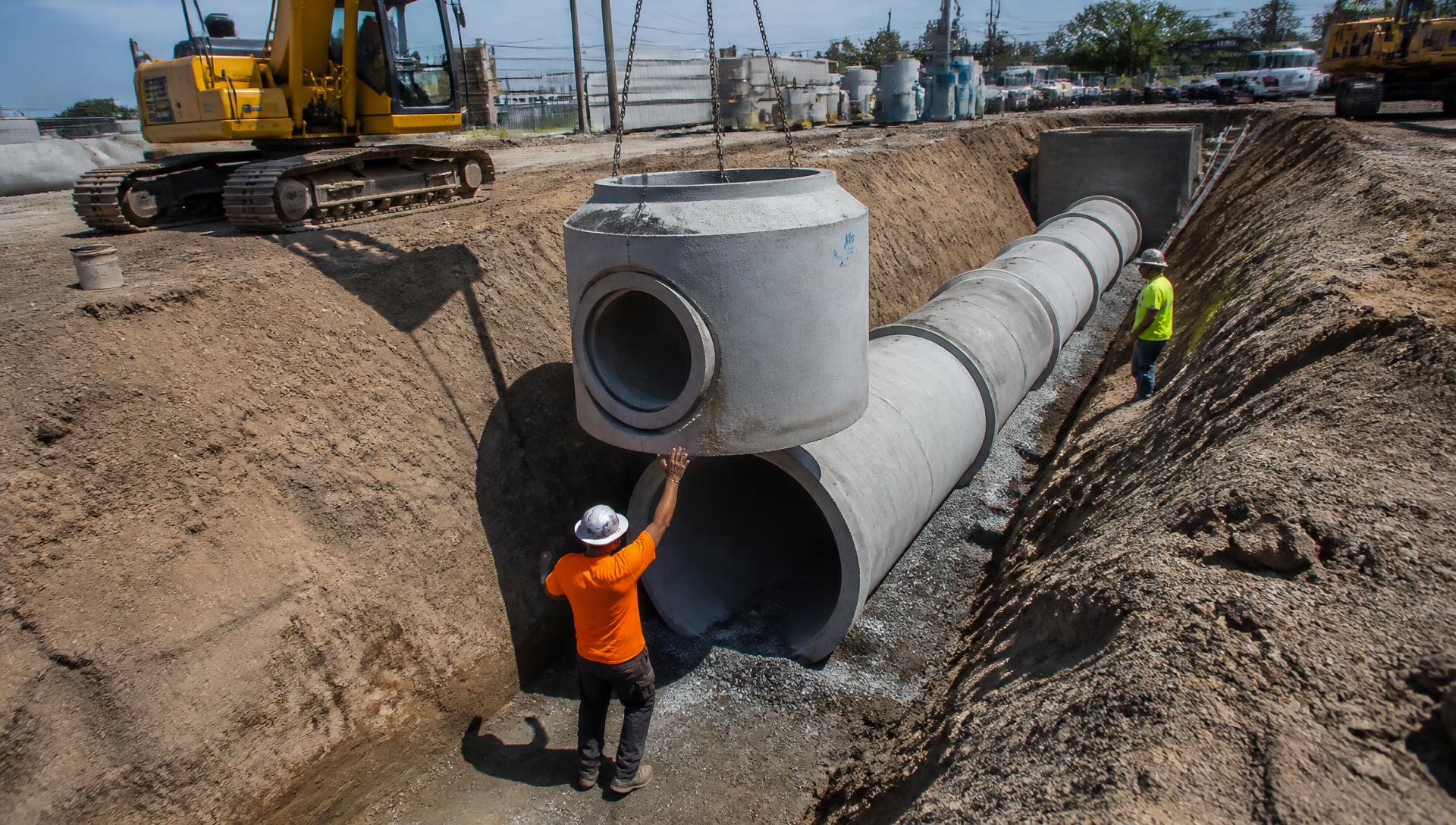 Underground sewage network installation