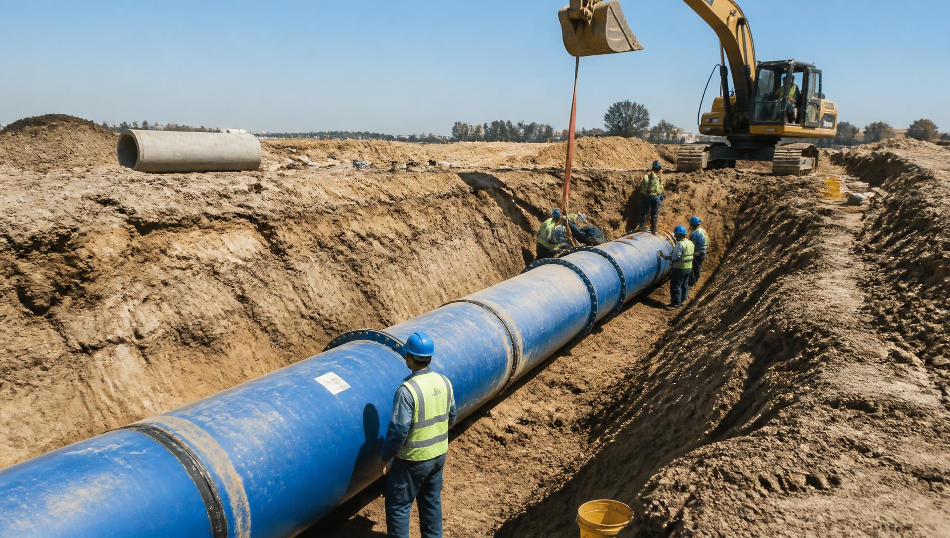 Water supply pipeline installation